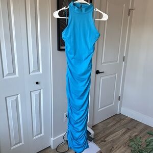 Elegant Blue Sleeveless Dress